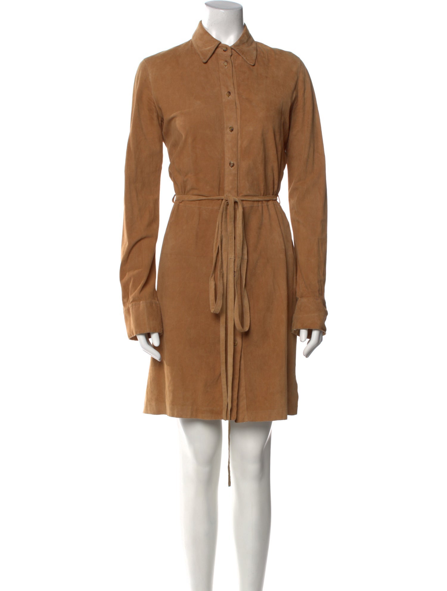 Burberry London Suede Knee-Length Dress