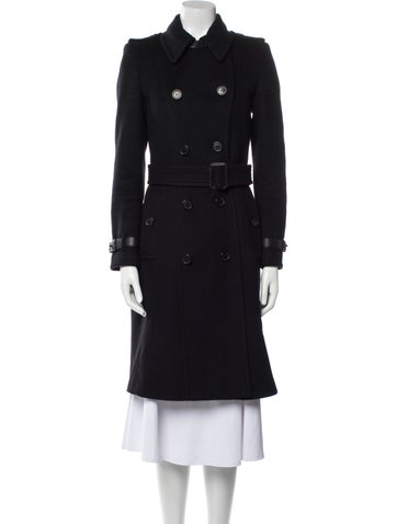 Burberry London Coats Virgin Wool Trench Coat S