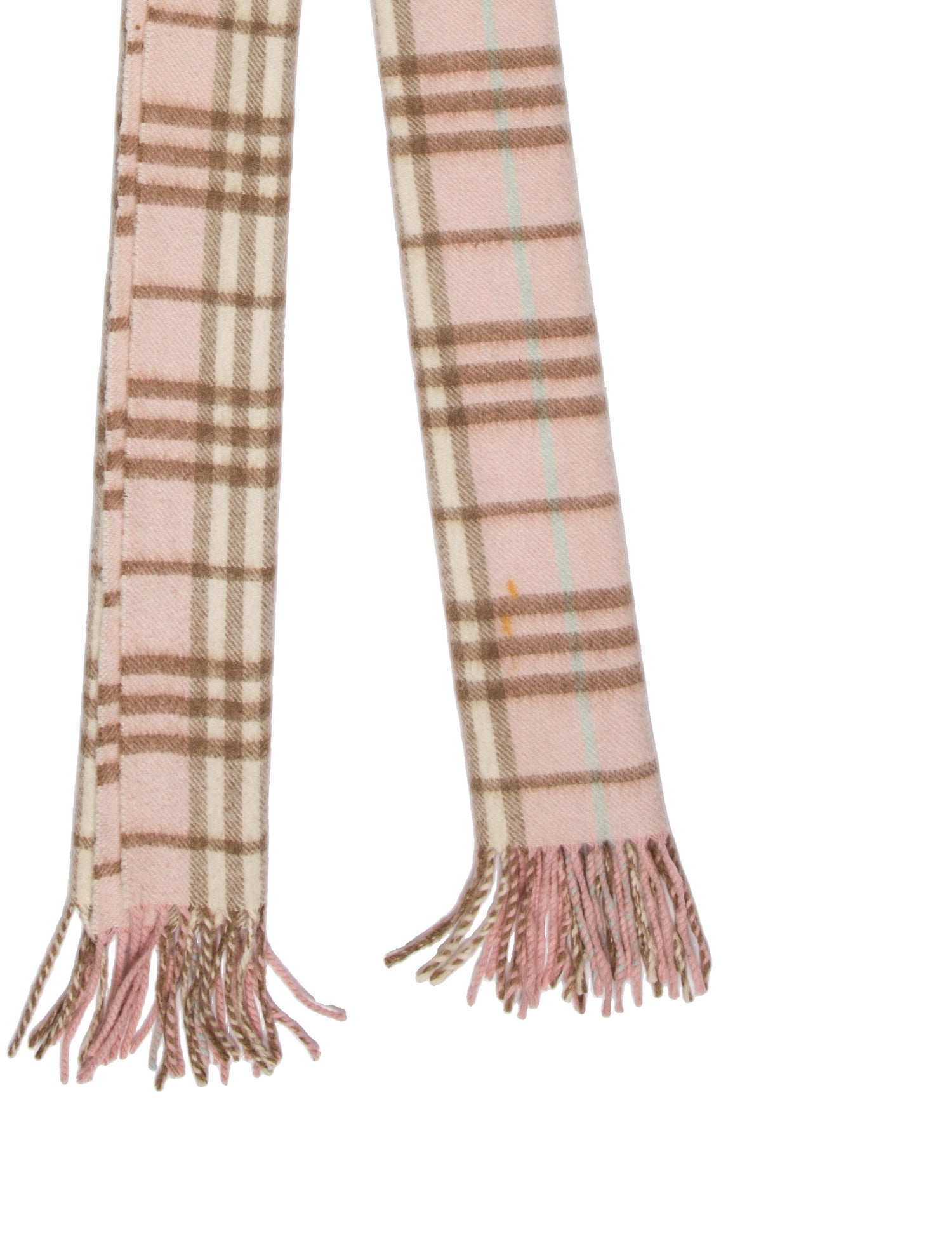 Burberry London Cashmere Plaid Print Scarf