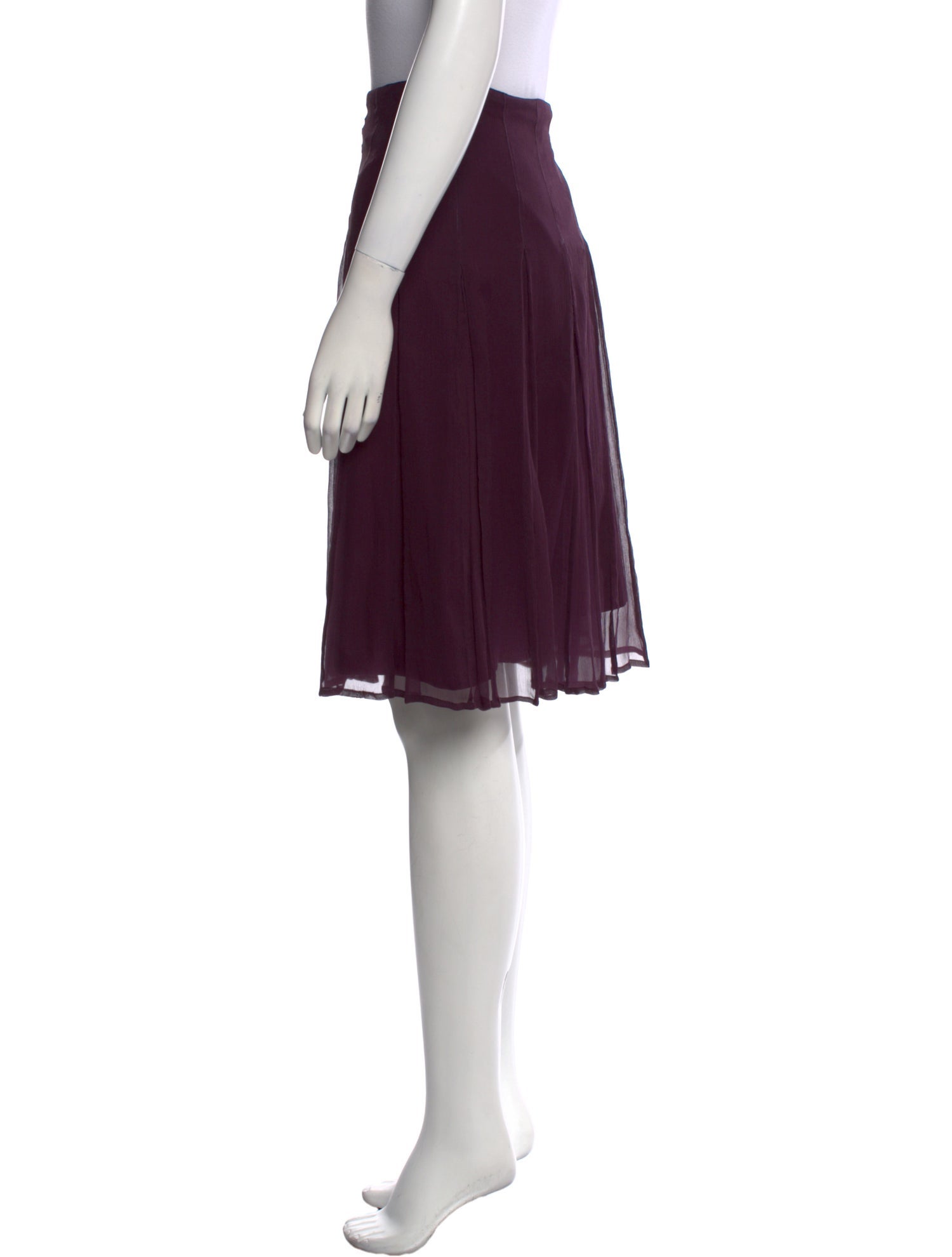 Burberry London Silk Knee-Length Skirt