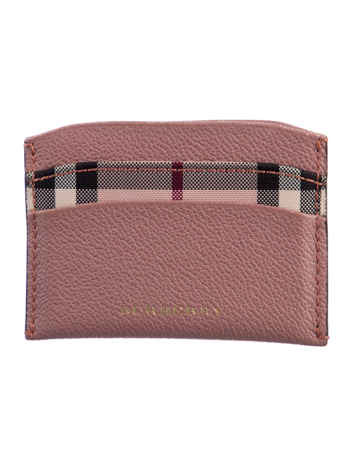 Burberry London Nova Check Pattern Leather Card Holder