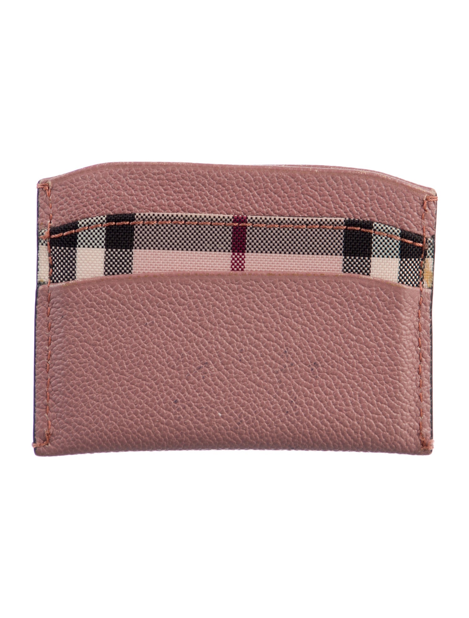 Burberry London Nova Check Pattern Leather Card Holder