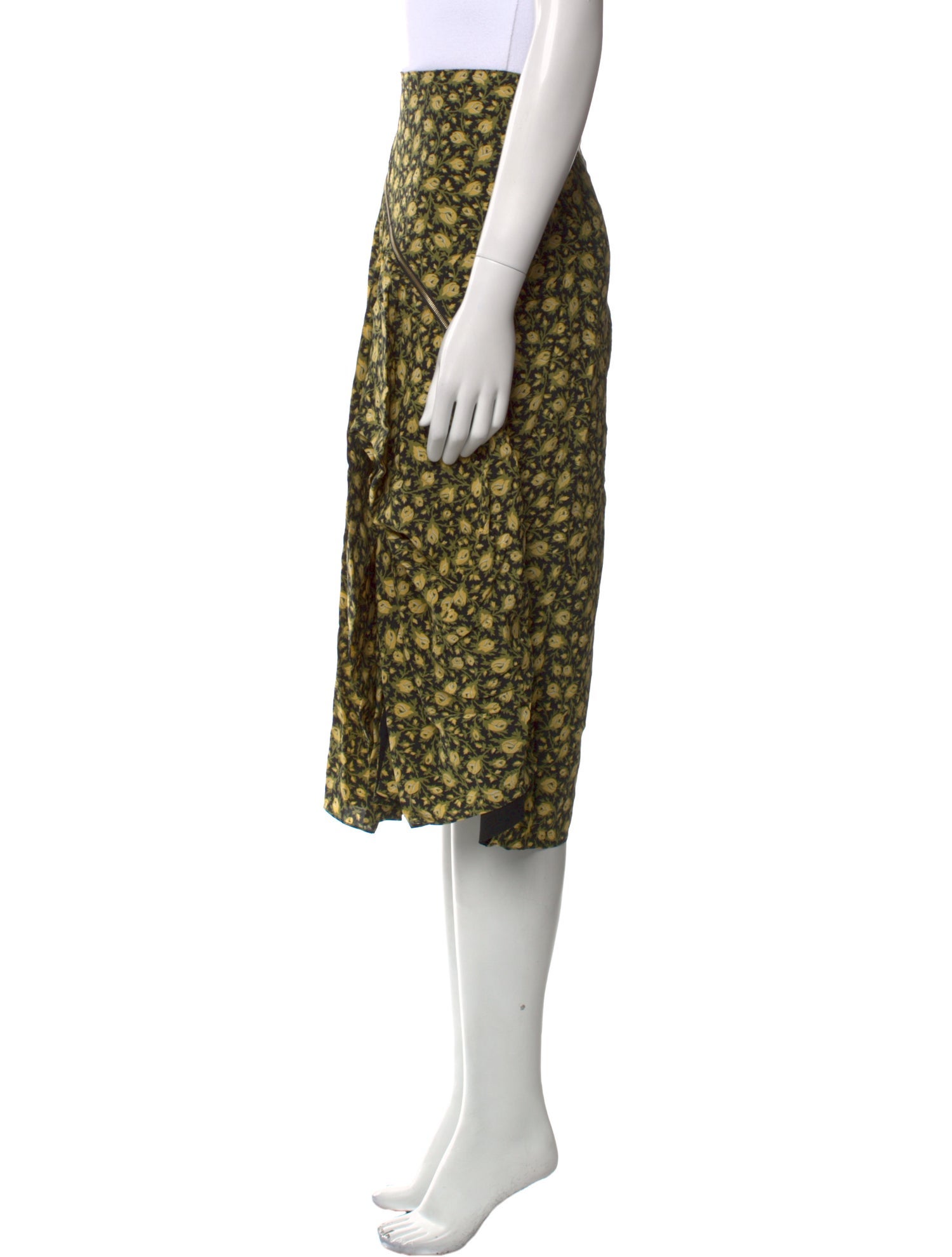 Burberry London Silk Knee-Length Skirt