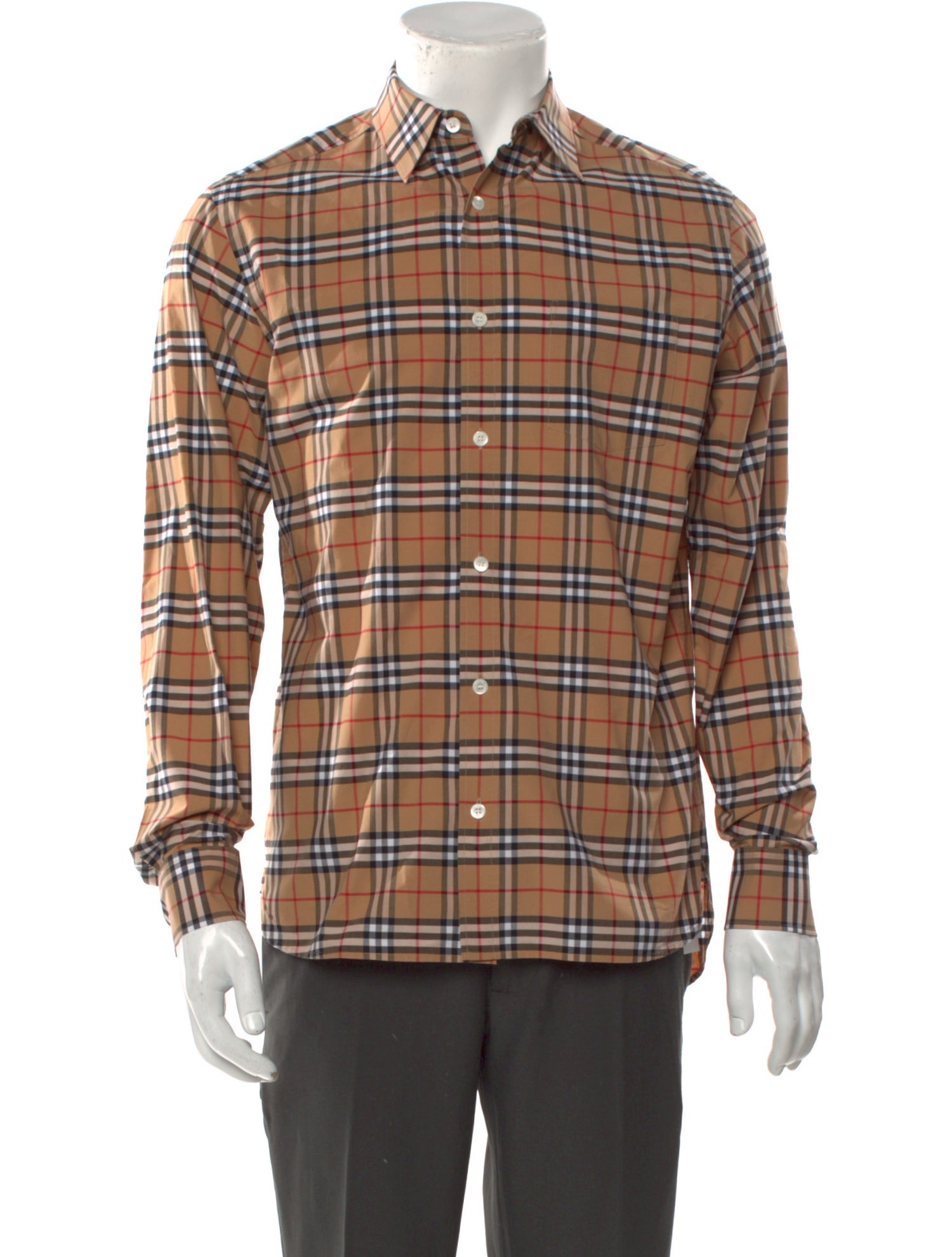 Burberry London House Check Pattern Long Sleeve Shirt