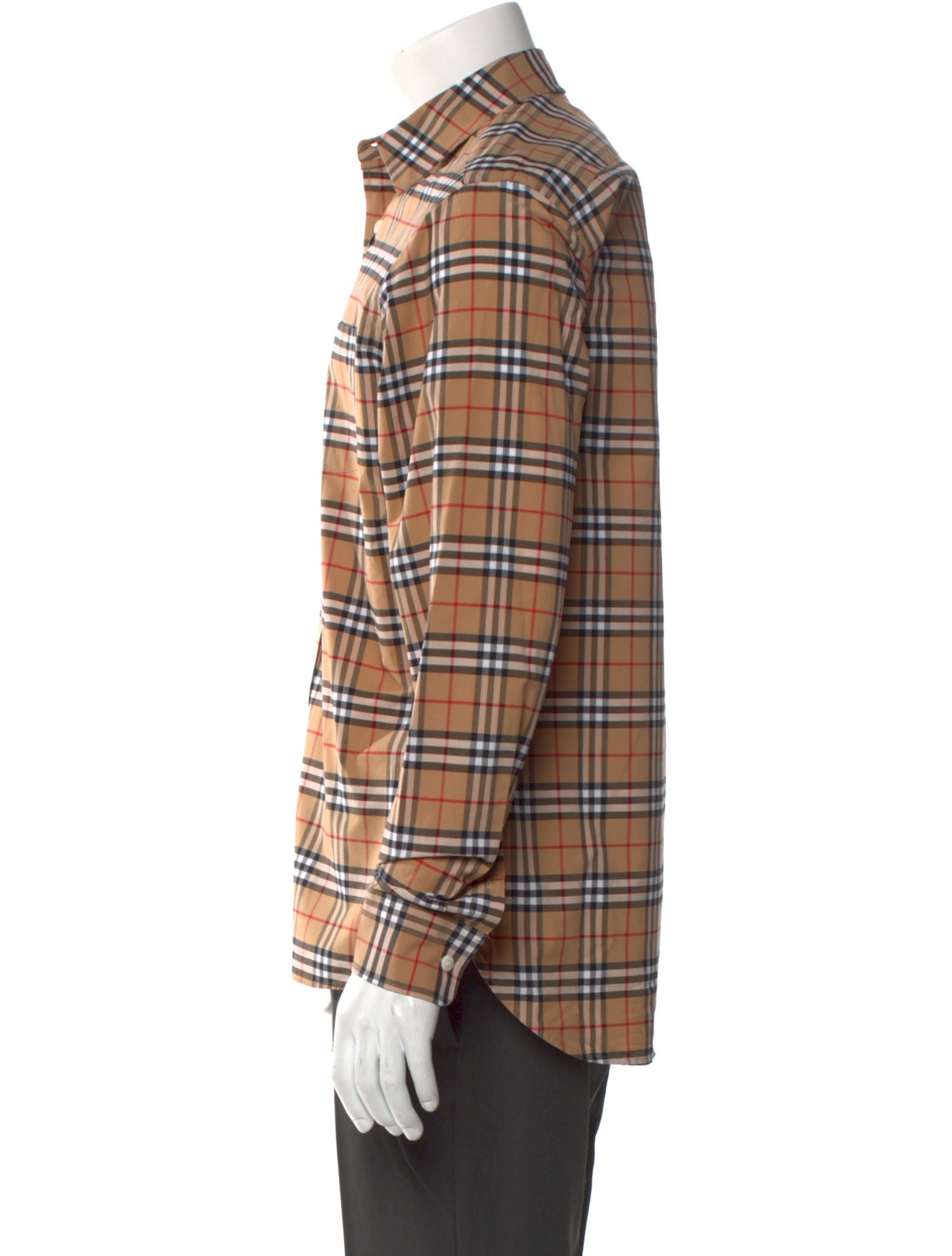 Burberry London House Check Pattern Long Sleeve Shirt