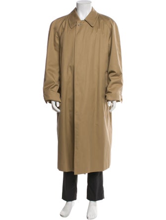 Burberry London Nova Check Pattern Wool Trench Coat