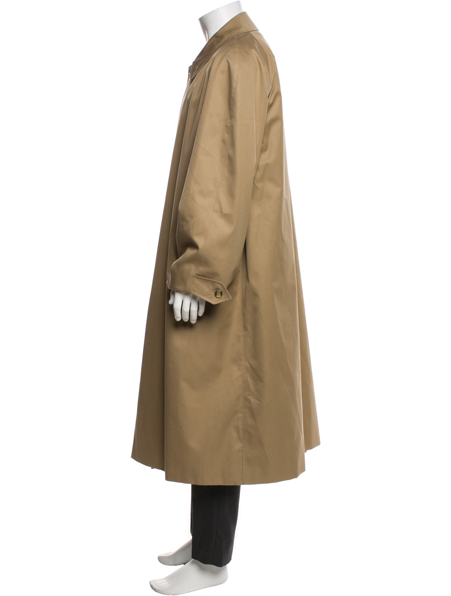 Burberry London Nova Check Pattern Wool Trench Coat