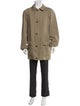 Burberry London House Check Pattern Wool Trench Coat