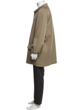 Burberry London House Check Pattern Wool Trench Coat