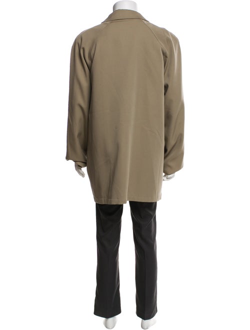 Burberry London House Check Pattern Wool Trench Coat