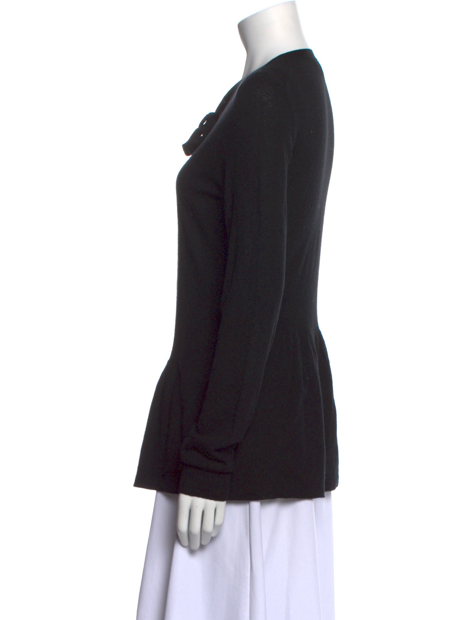 Burberry London Cashmere Long Sleeve Button-Up Top