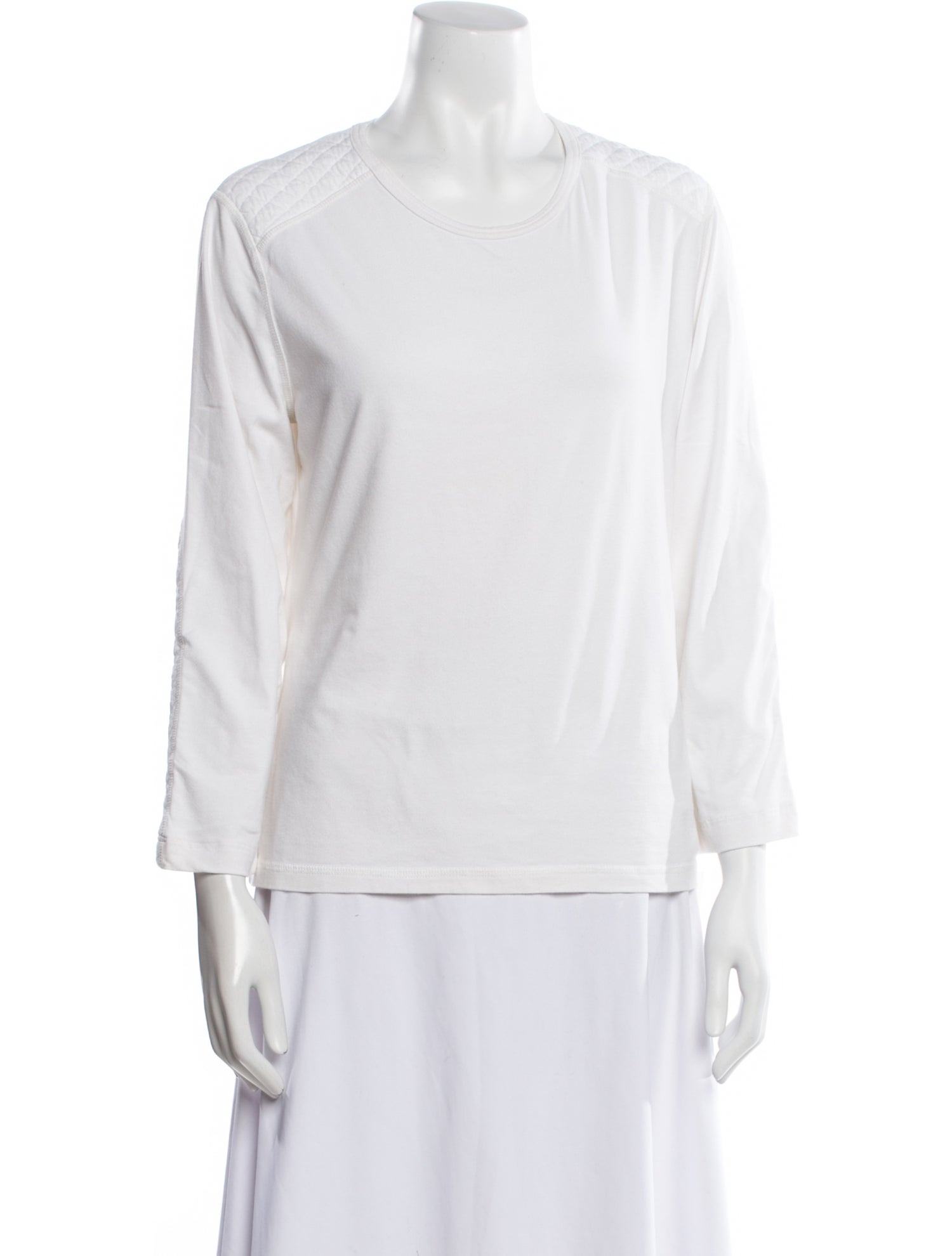 Burberry London Crew Neck Three-Quarter Sleeve T-Shirt