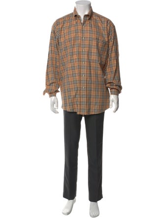 Burberry London House Check Pattern Long Sleeve Shirt
