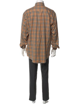 Burberry London House Check Pattern Long Sleeve Shirt