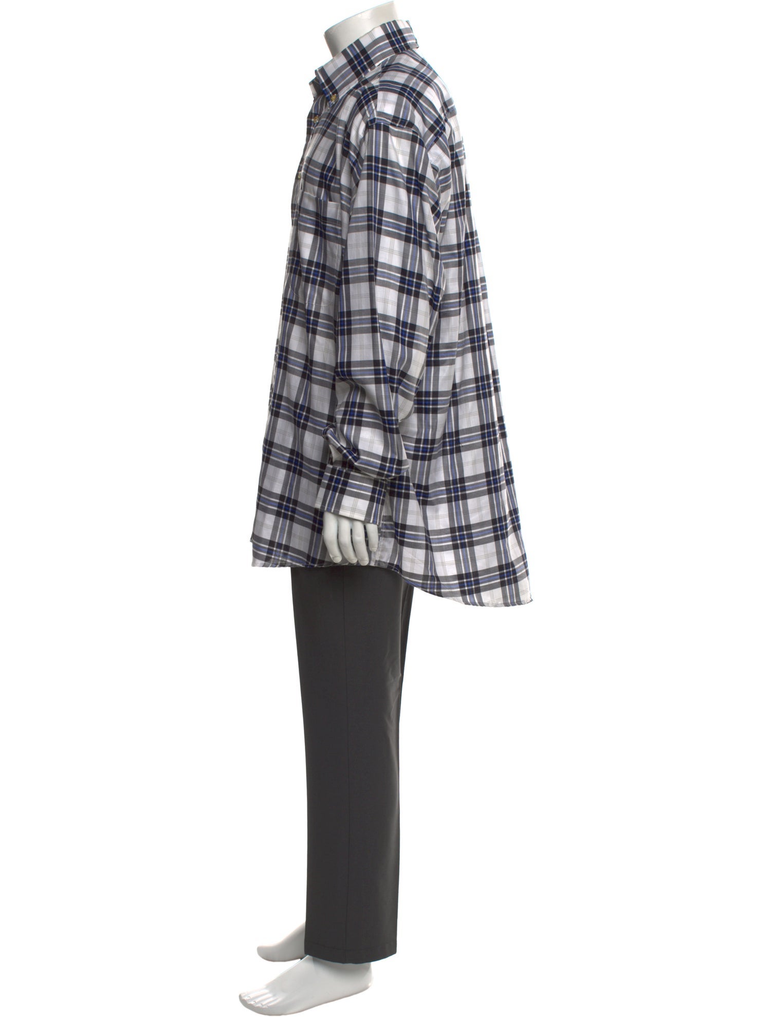 Burberry London Plaid Print Long Sleeve Shirt