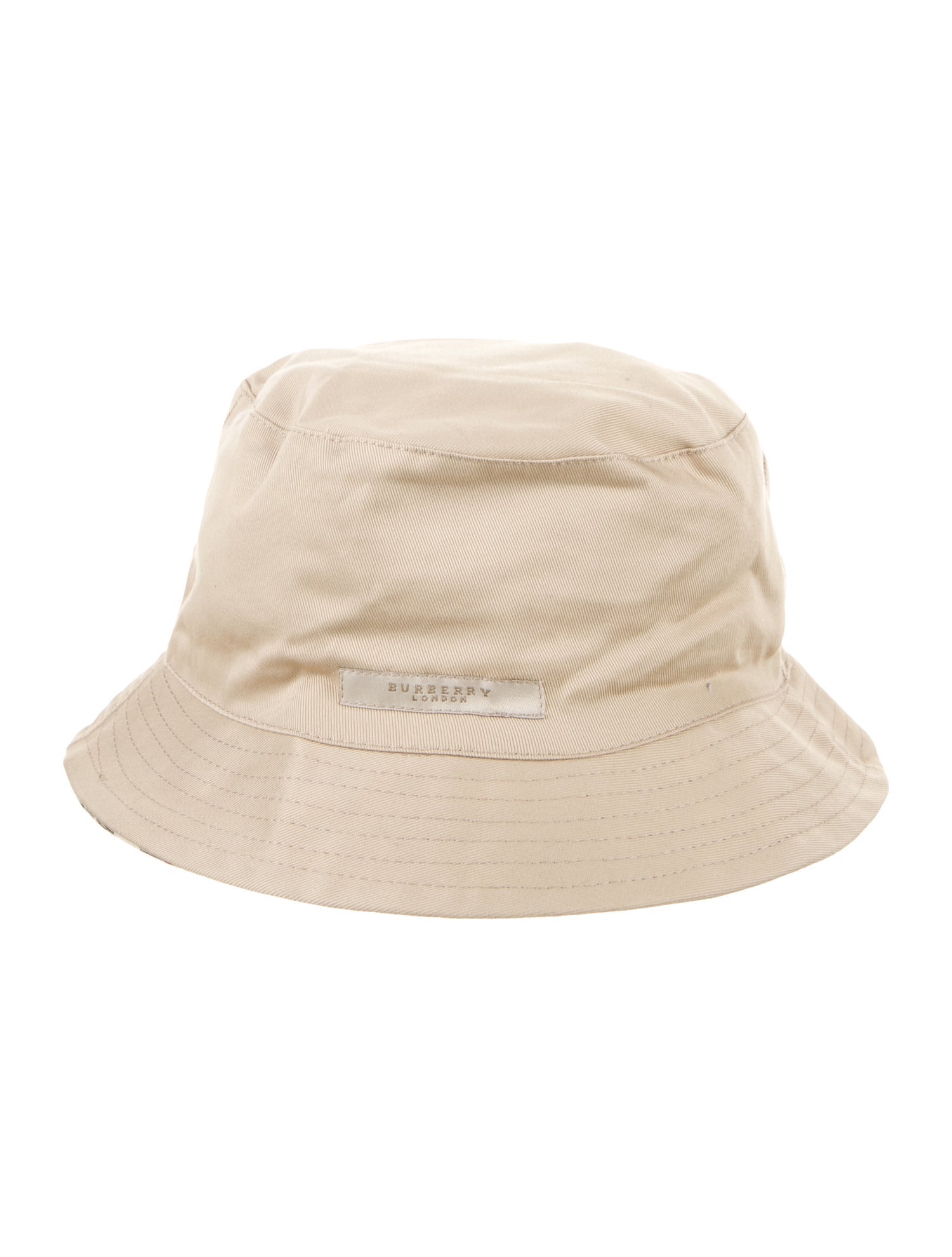 Burberry London Mens Brown Pattern Printed Reversible Bucket Hat