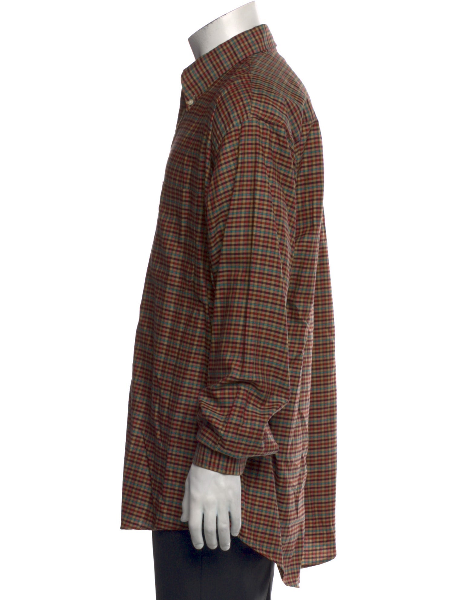 Burberry London Plaid Print Long Sleeve Shirt