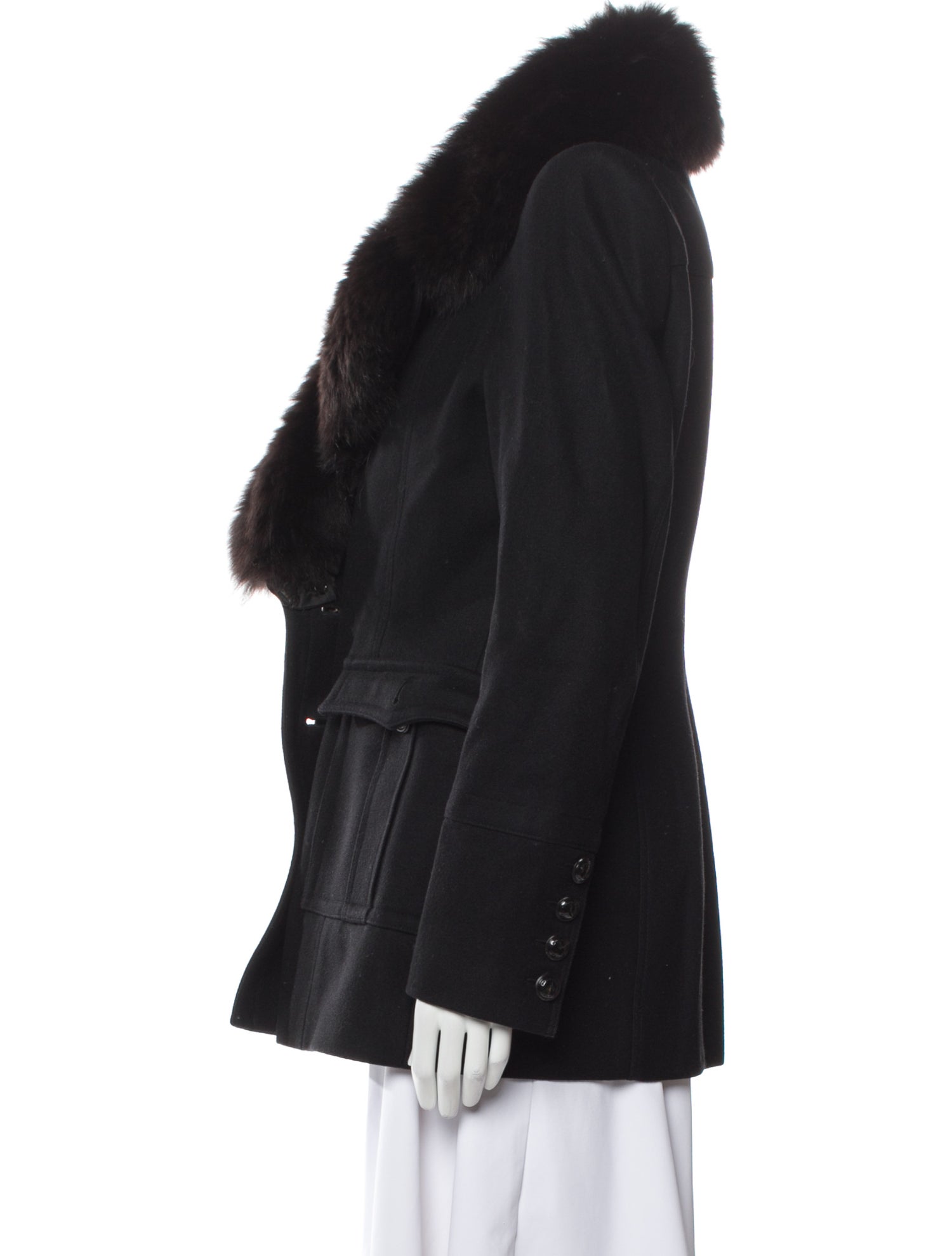 Burberry London Virgin Wool Fur Jacket
