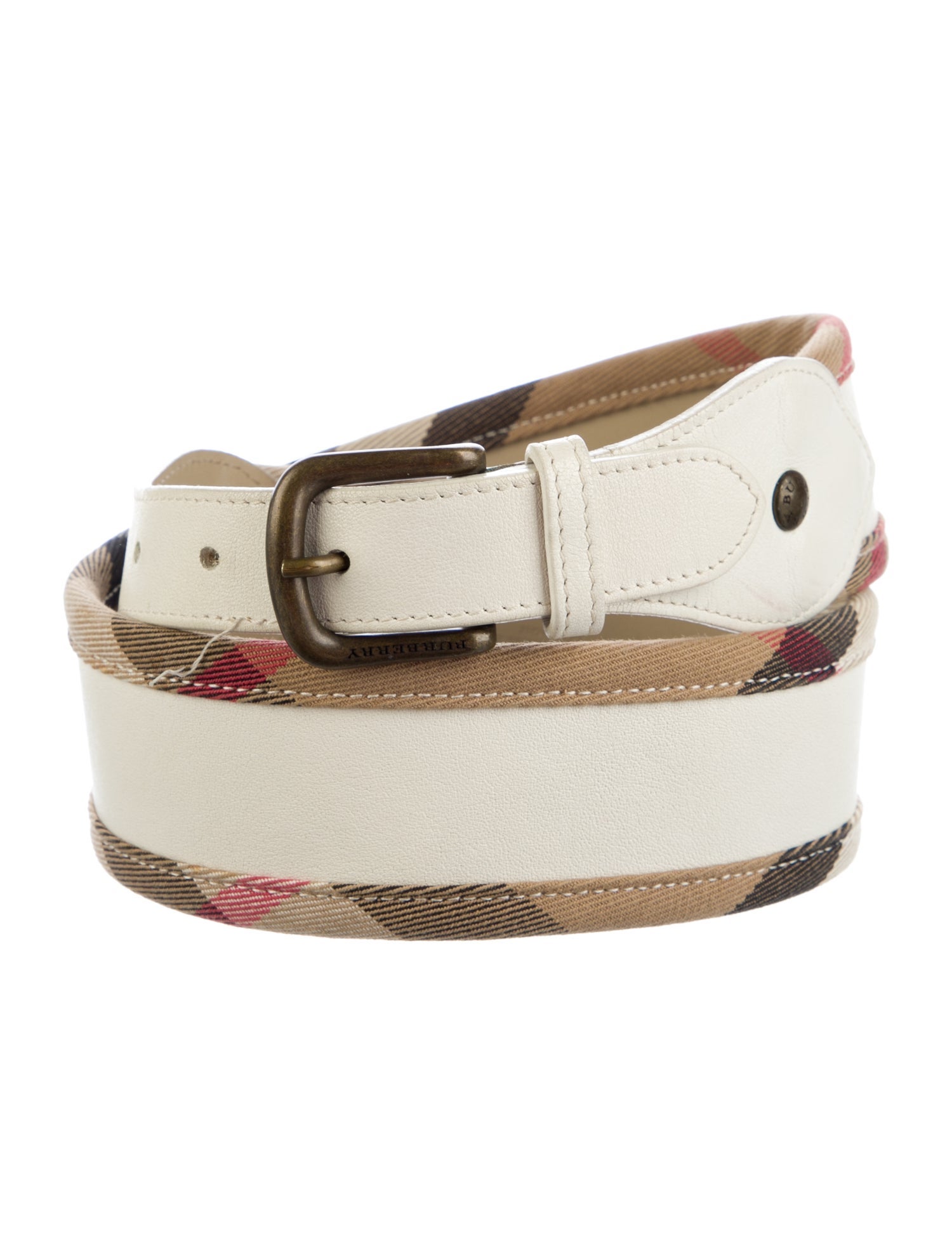 Burberry London House Check Pattern Wide Waist Belt