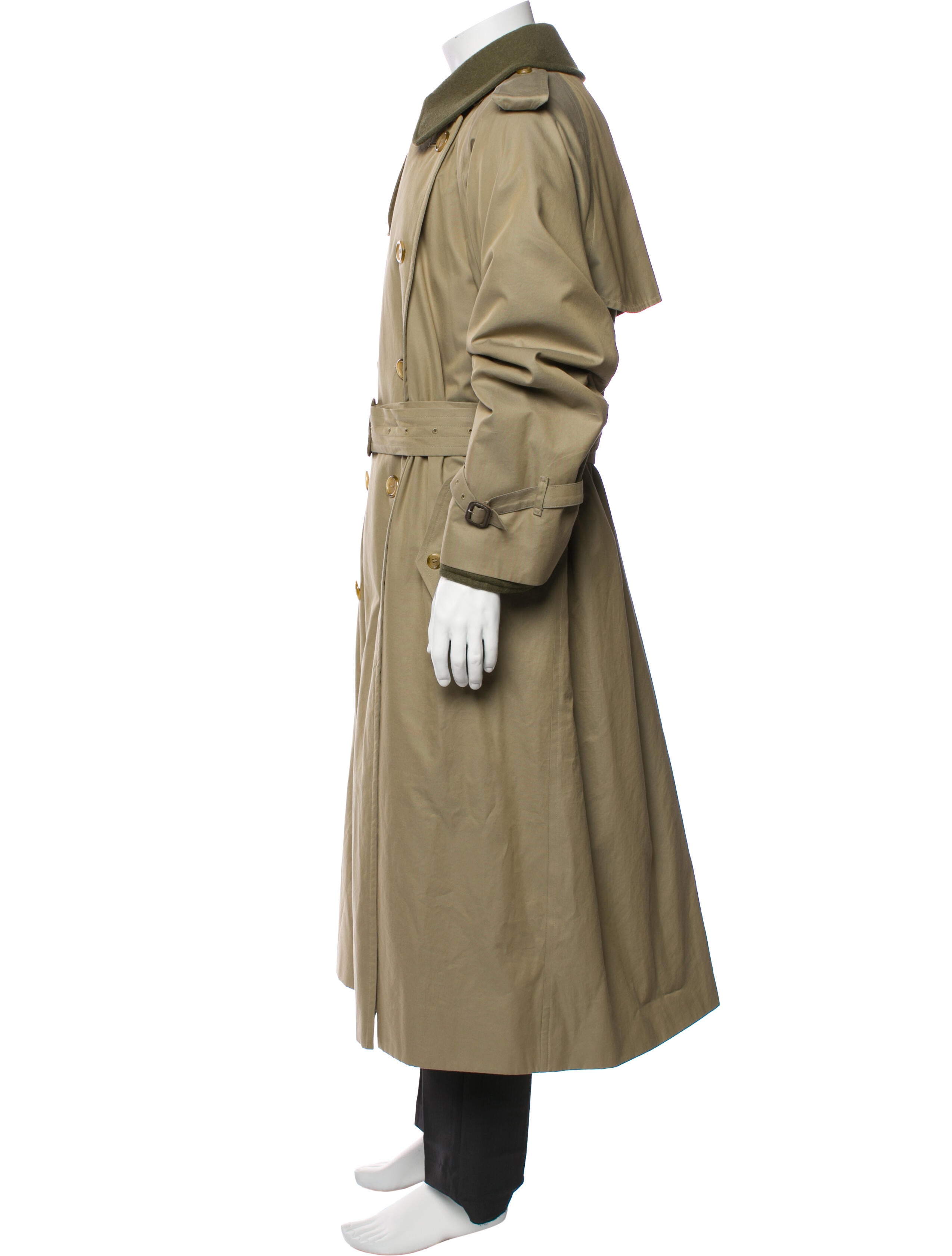 Burberry London Vintage Nova Check Pattern Trench Coat