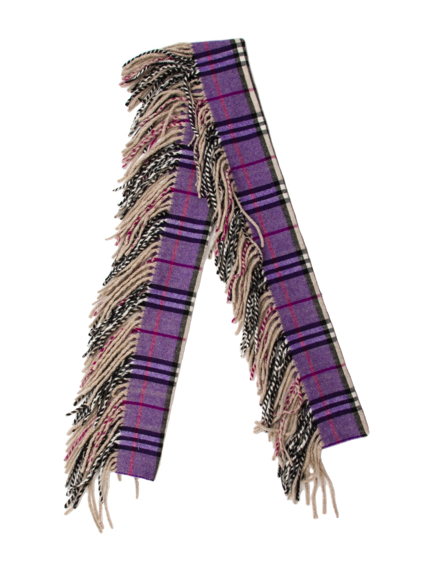 Burberry London Cashmere Nova Check Pattern Scarf