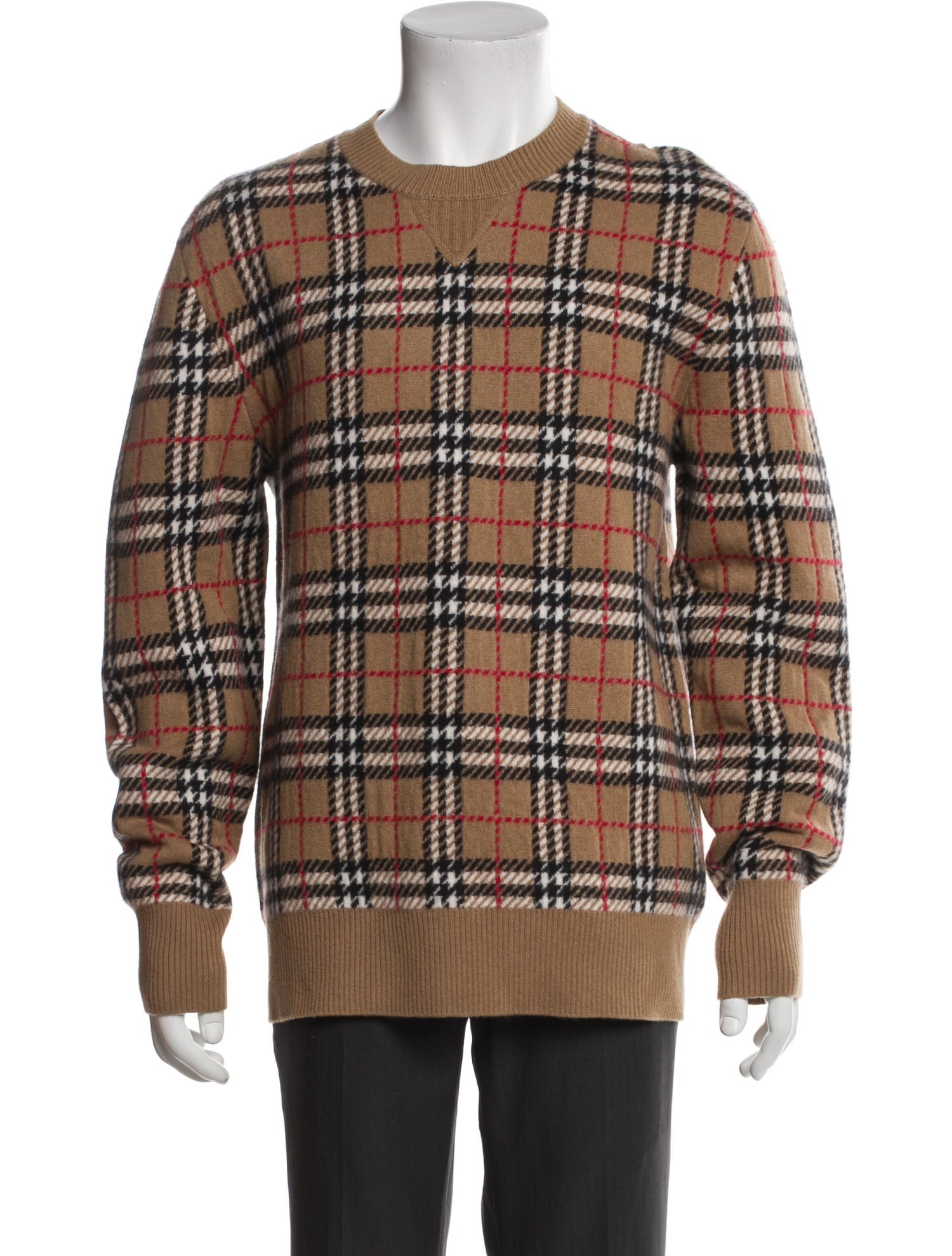 Burberry London House Check Pattern Cashmere Pullover w/ Tags