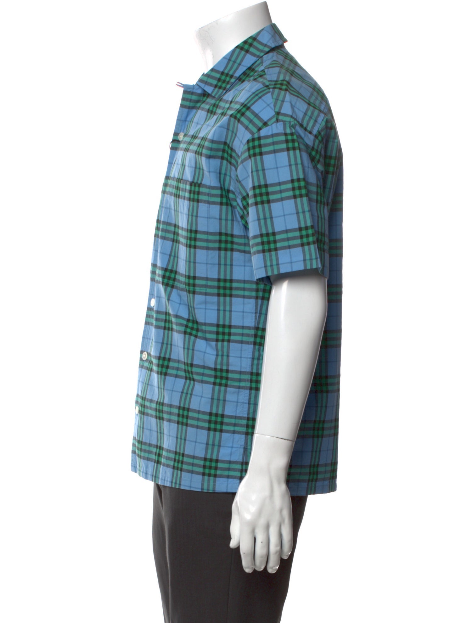 Burberry Plaid Print Short Sleeve Shirt