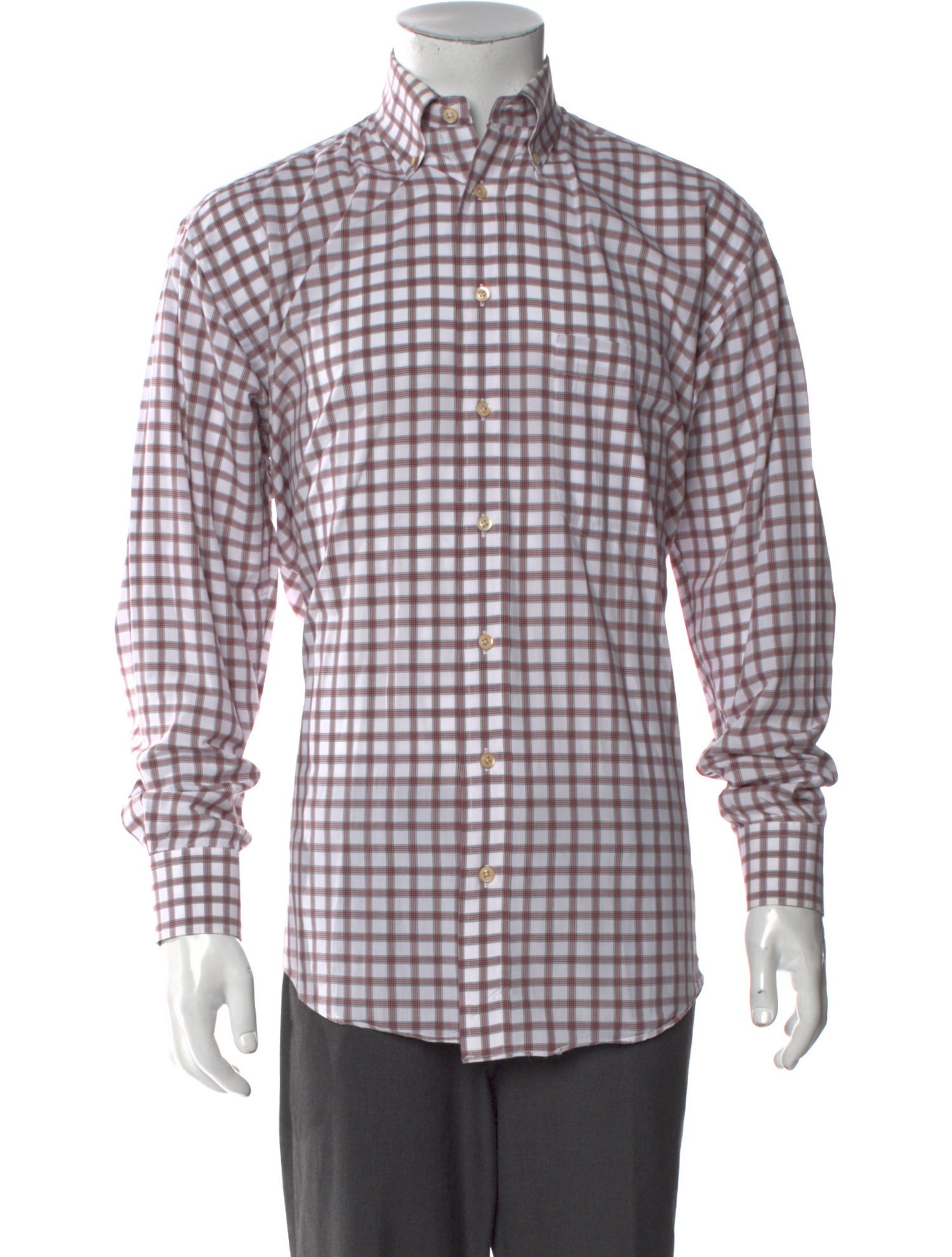 Burberry London Plaid Print Long Sleeve Shirt