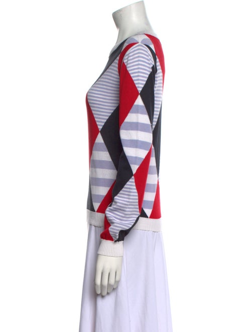 Burberry London Printed Scoop Neck Sweater