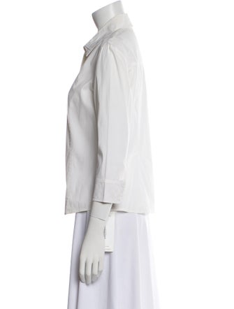 Burberry London Three-Quarter Sleeve Button-Up Top