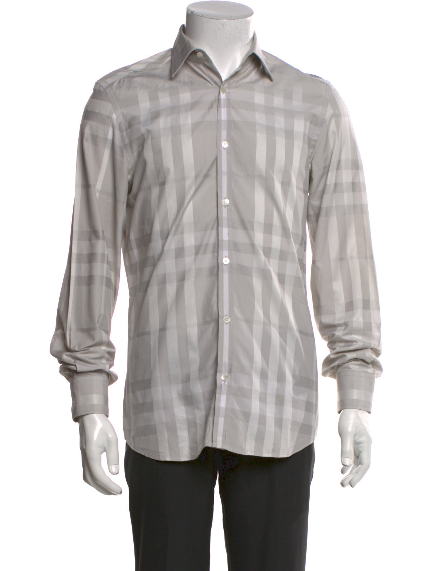 Burberry London House Check Pattern Long Sleeve Shirt