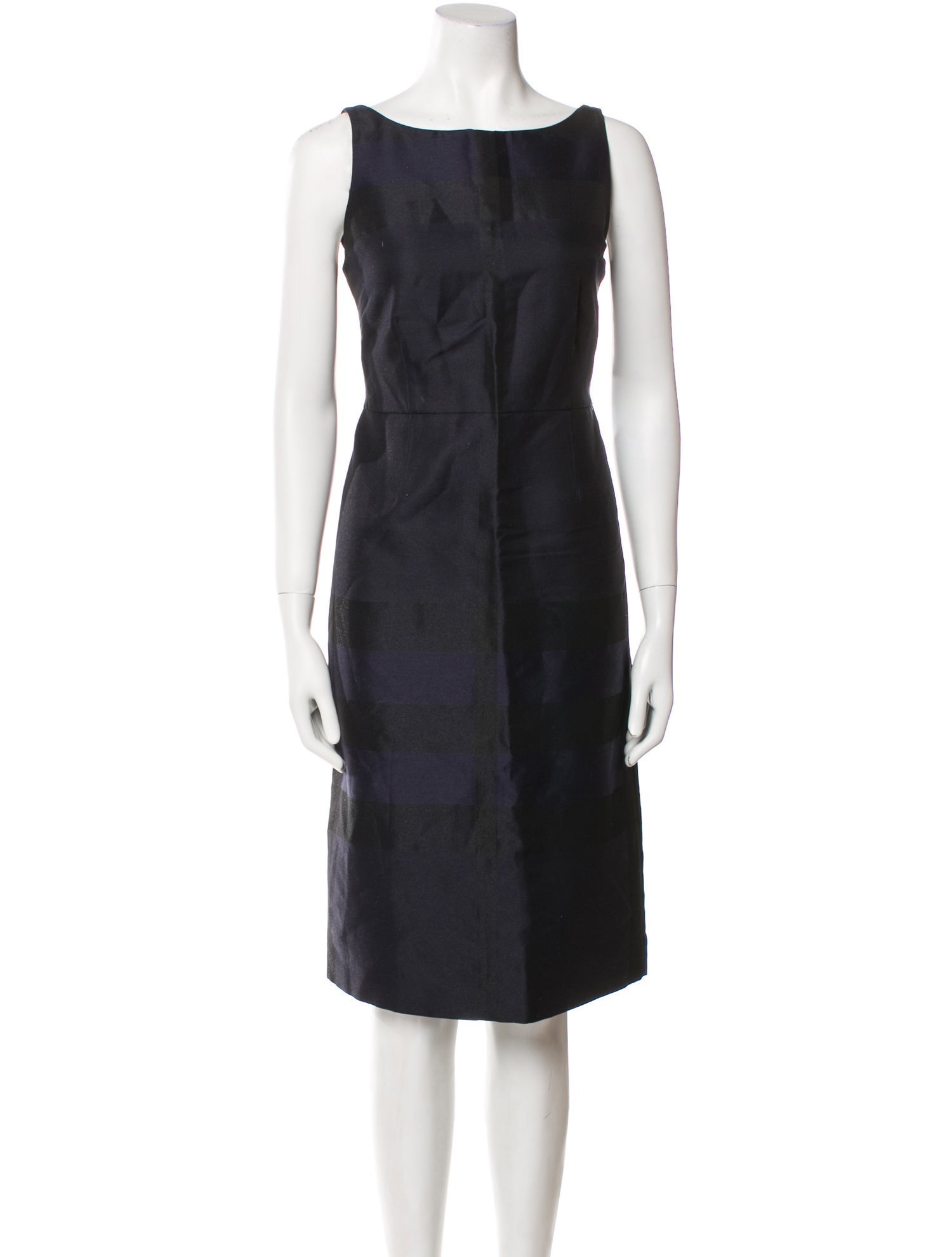 Burberry London Bateau Neckline Knee-Length Dress