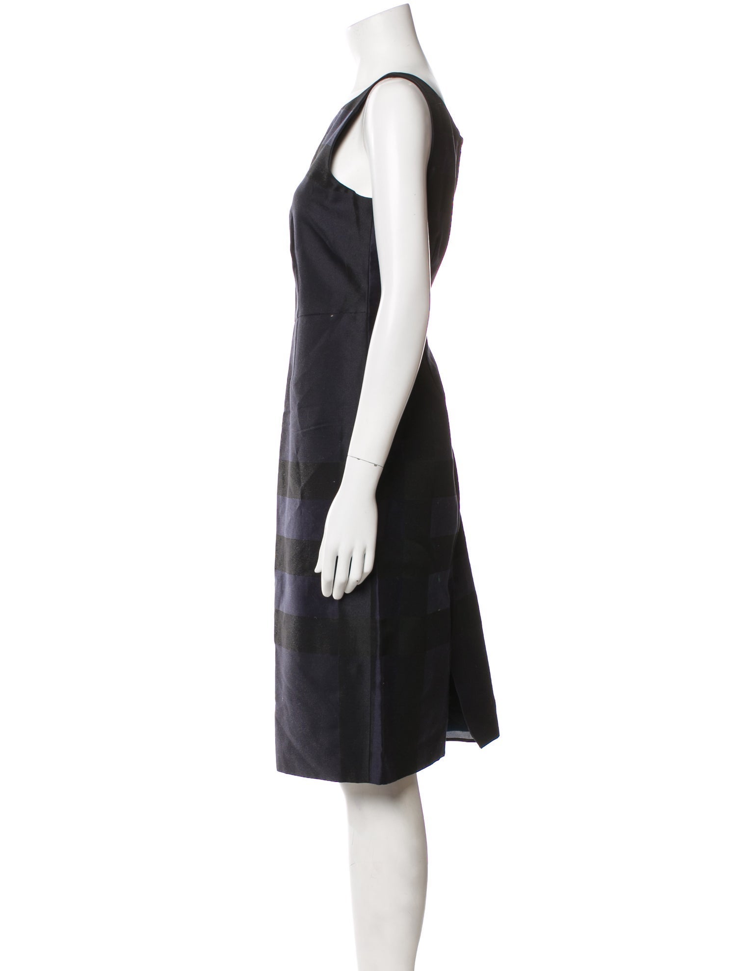 Burberry London Bateau Neckline Knee-Length Dress