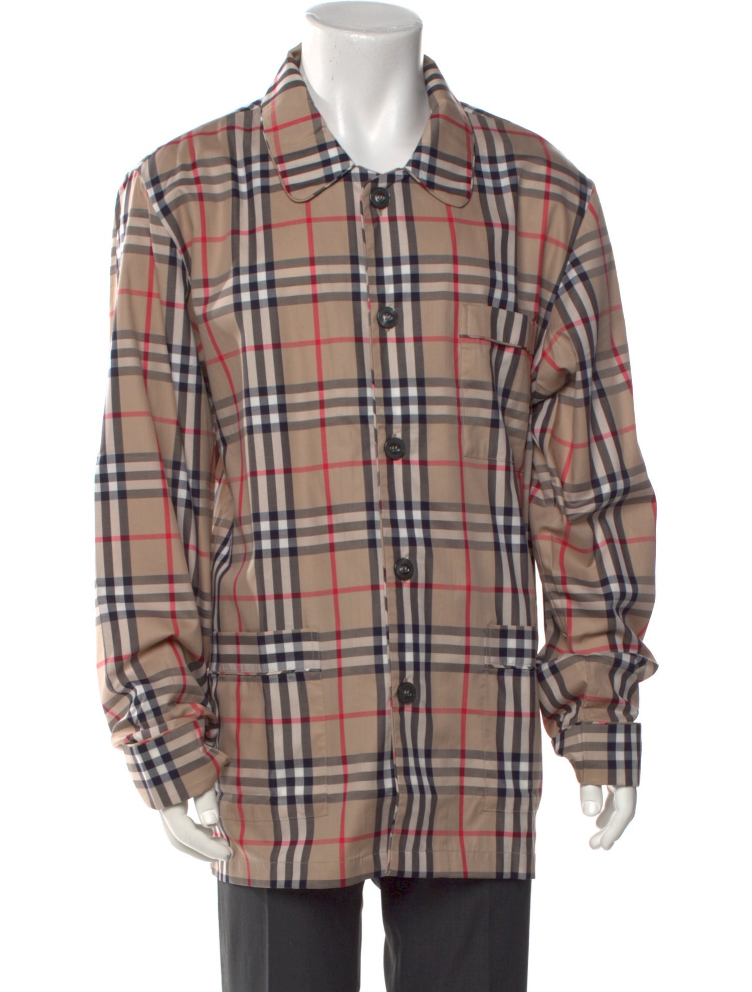 Burberry London House Check Pattern PJ Dress Shirt
