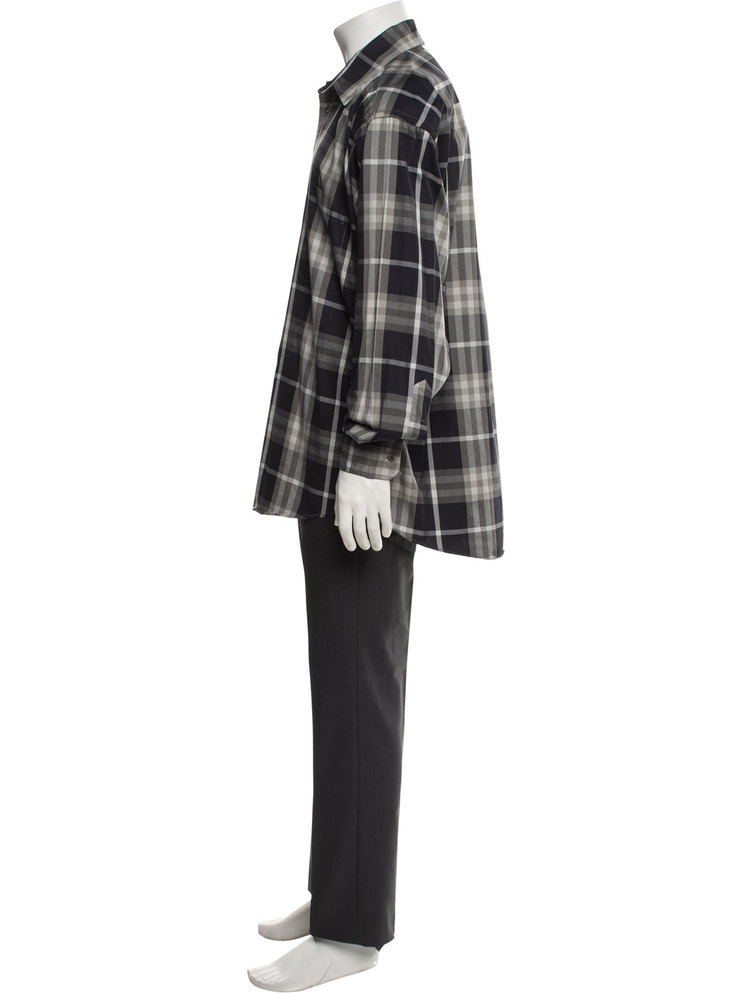 Burberry London Plaid Print Long Sleeve Shirt