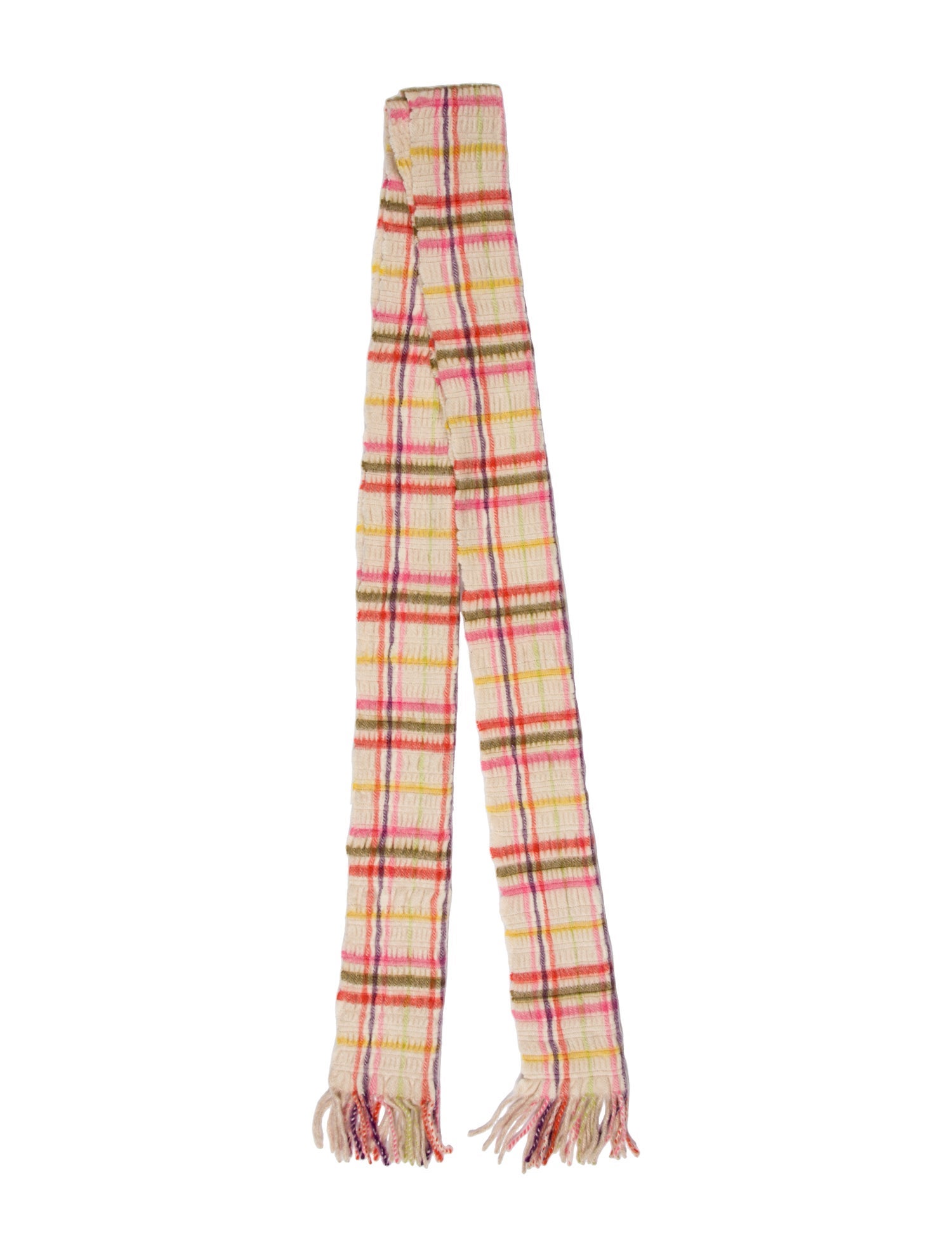 Burberry London Cashmere Plaid Print Scarf