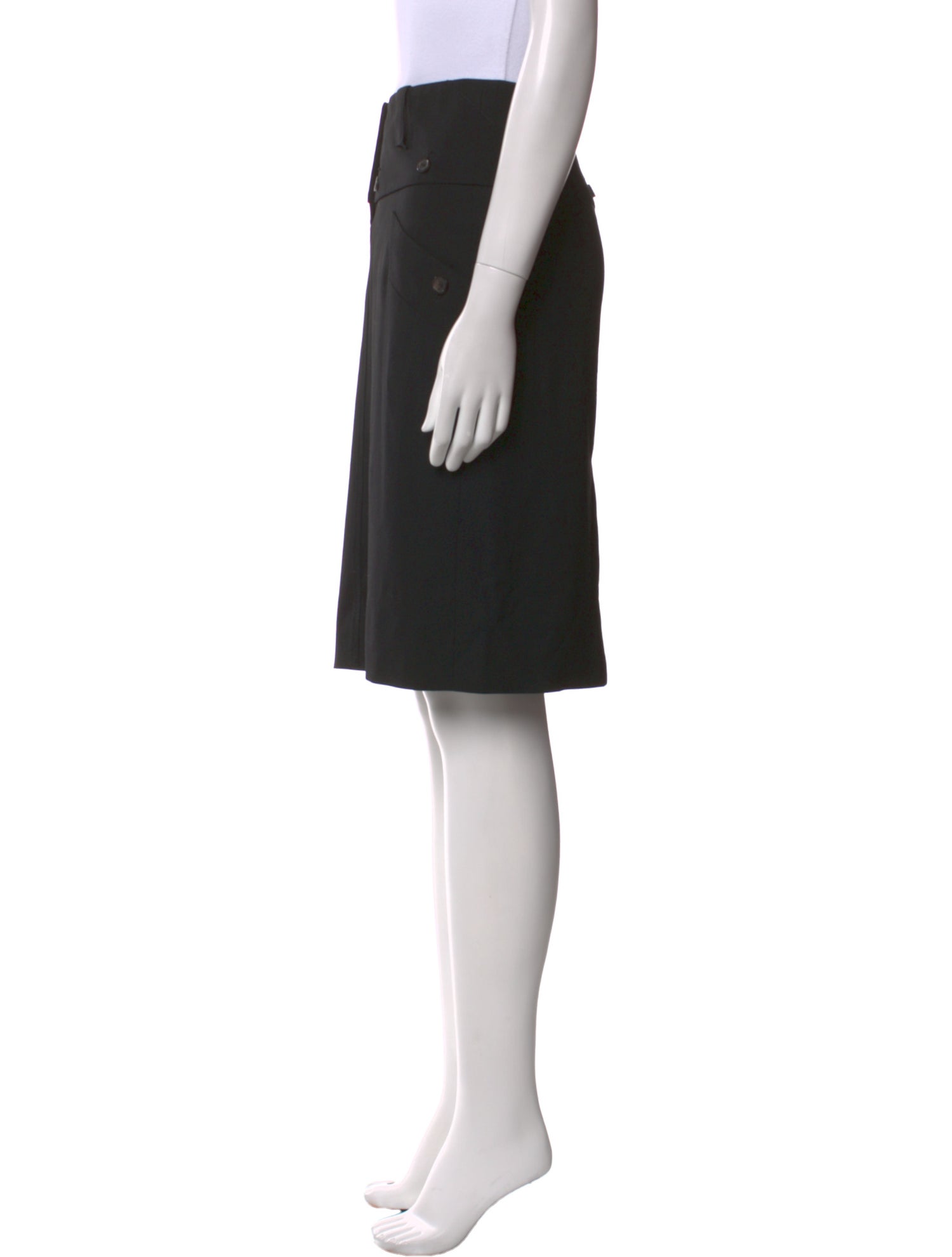 Burberry London Wool Knee-Length Skirt