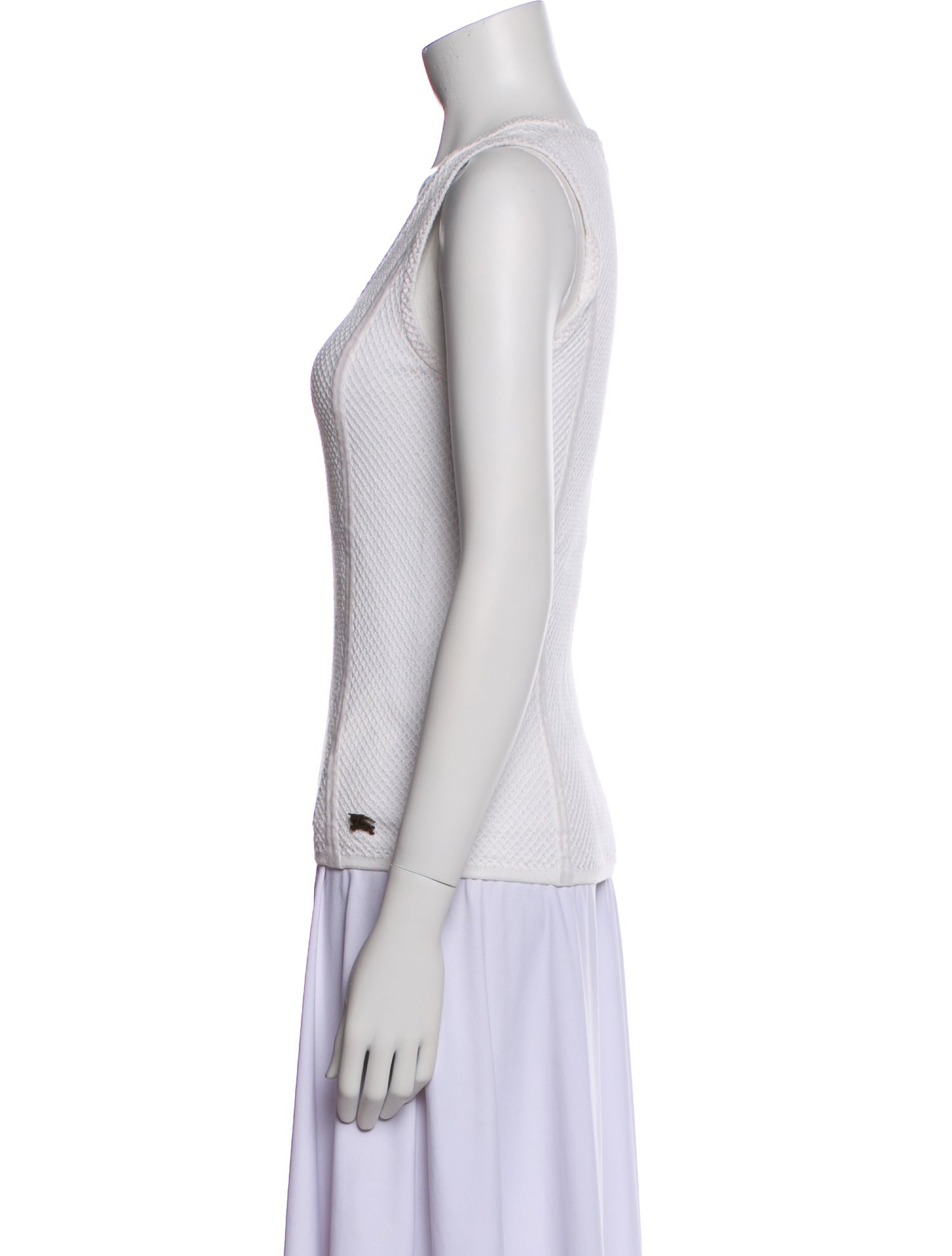 Burberry London Scoop Neck Sleeveless Top