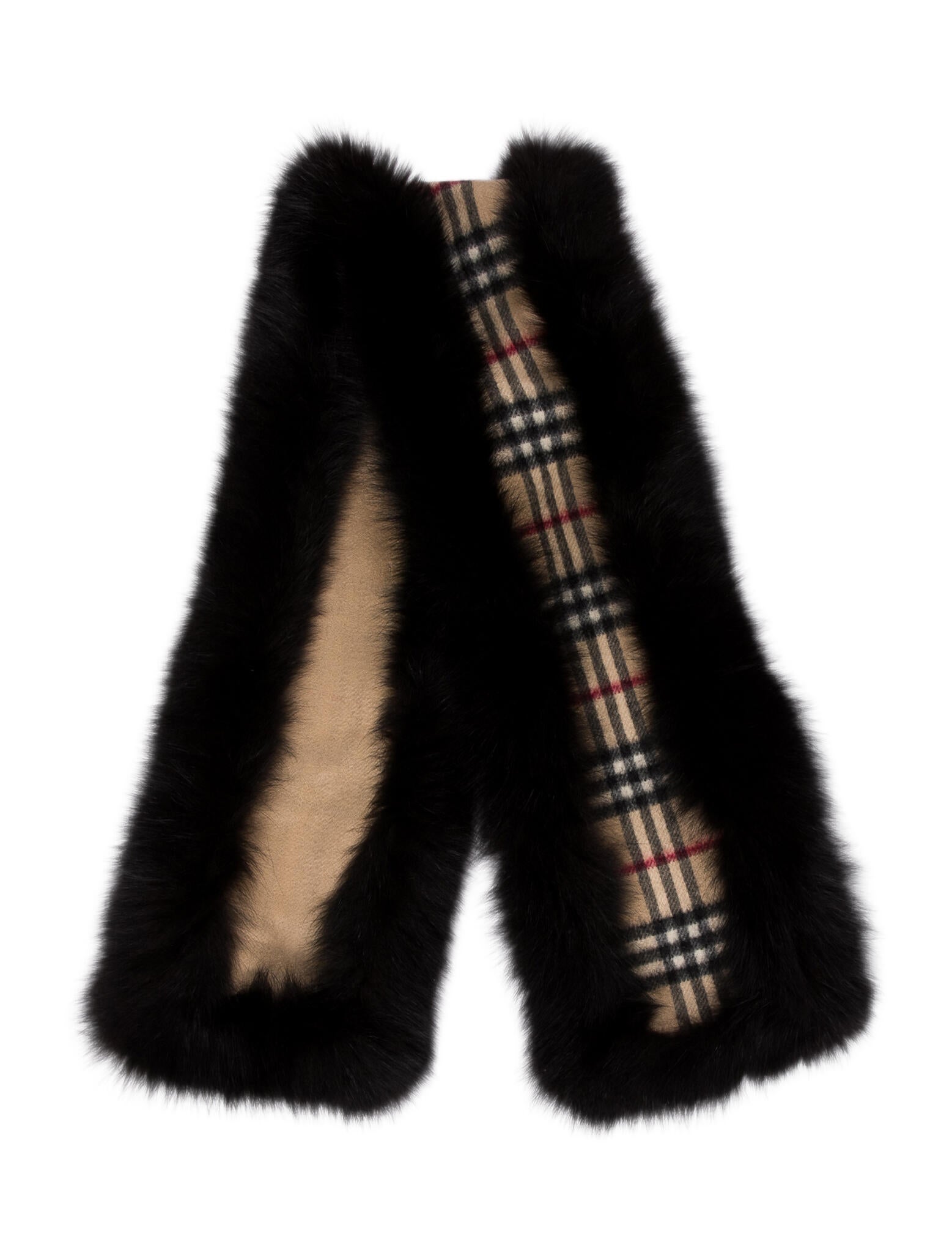 Burberry London Cashmere Plaid Print Scarf