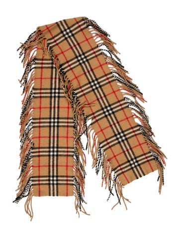 Burberry London Scarves and Shawls Cashmere Nova Check Pattern Scarf