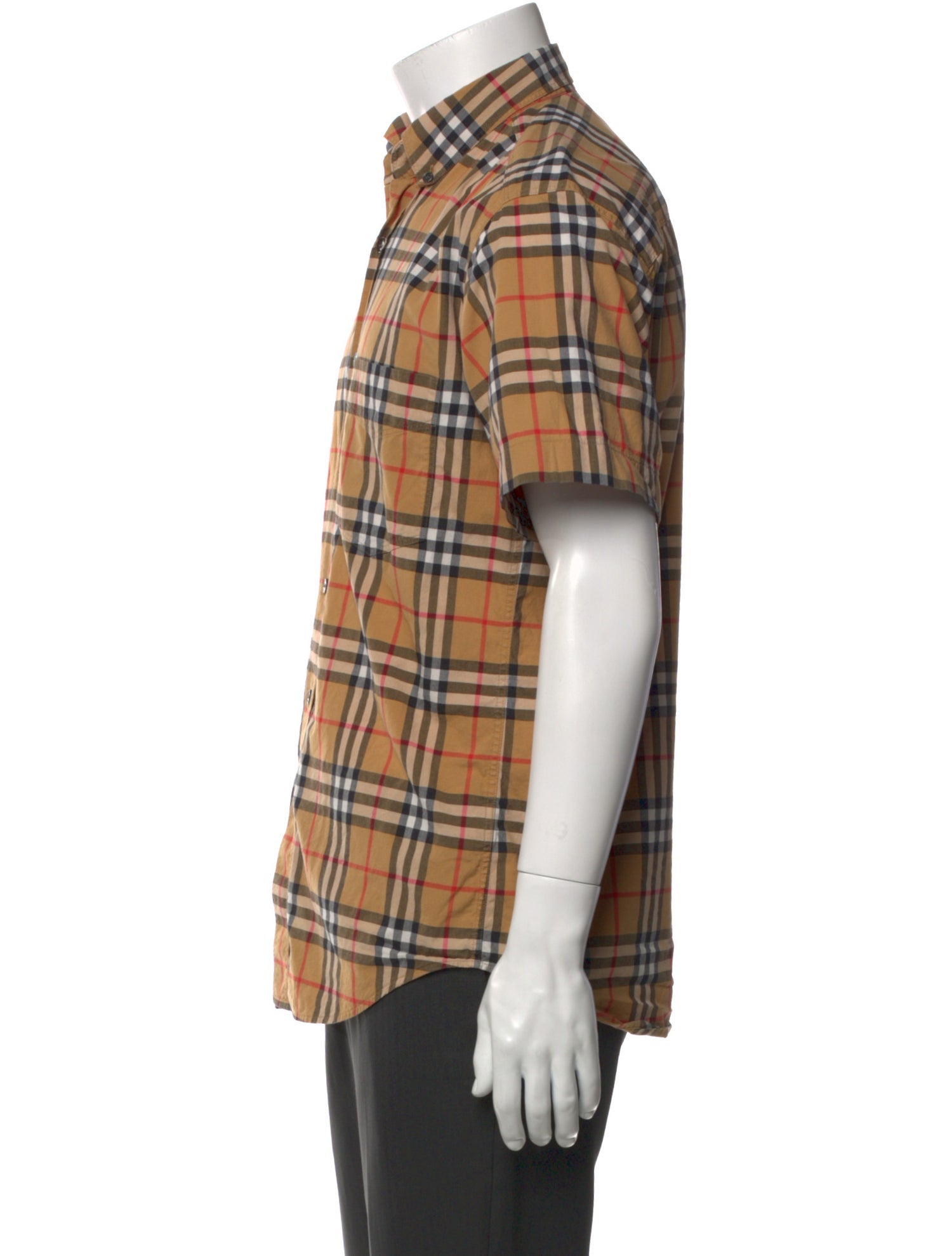 Burberry London House Check Pattern Short Sleeve Shirt