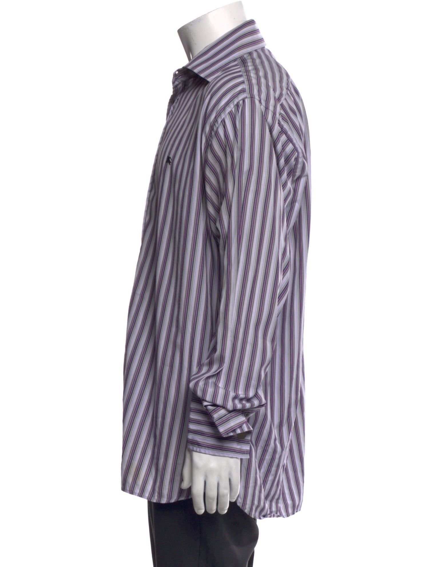 Burberry London Striped Long Sleeve Dress Shirt