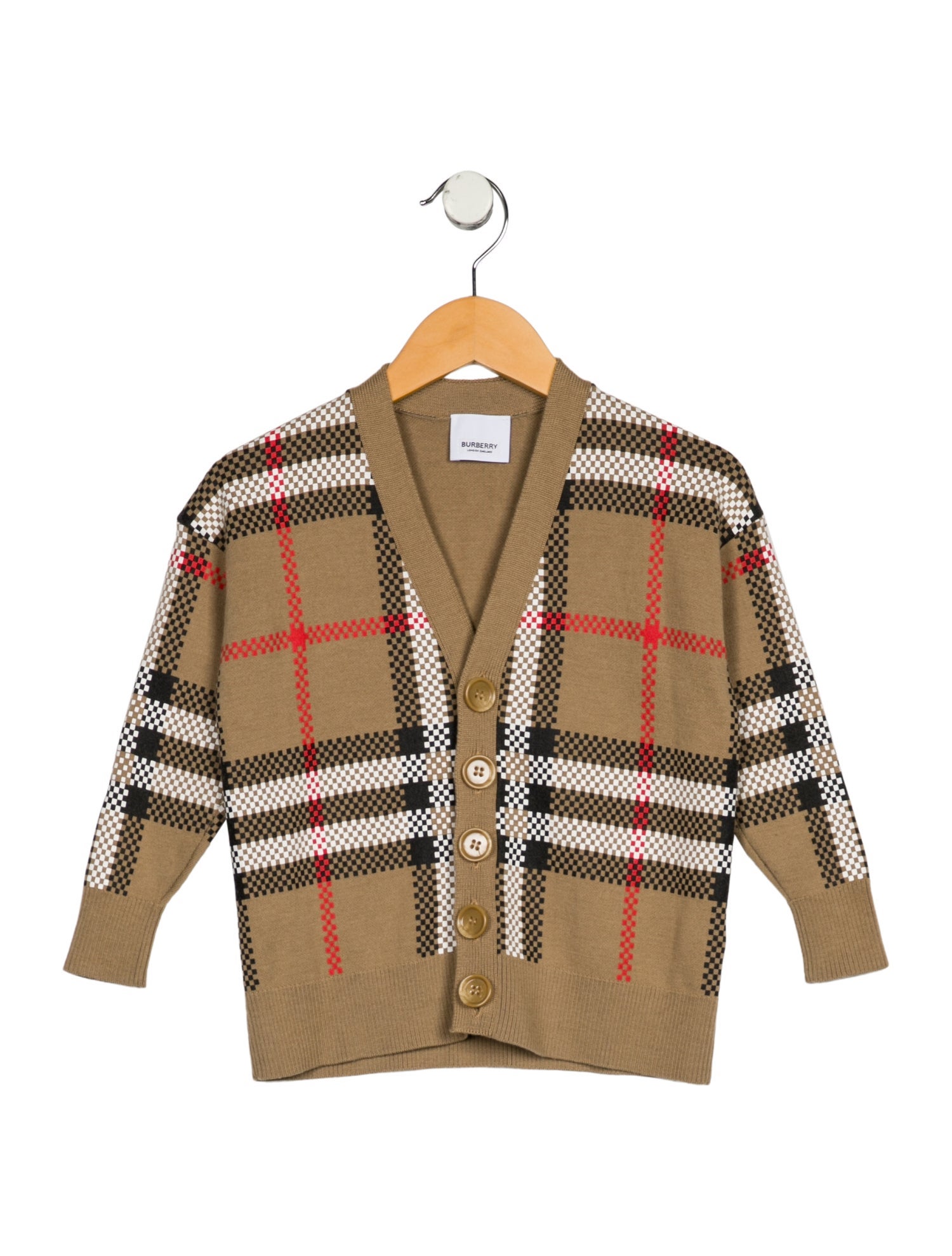 Burberry Burberry Girls' Check Knit Cardigan
