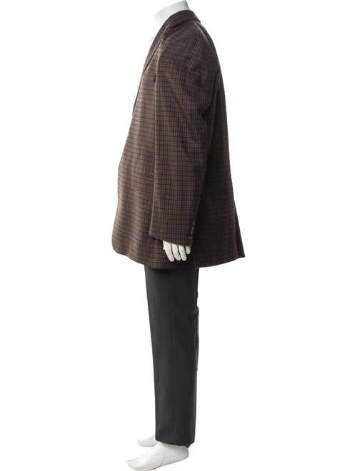 Burberry London Wool Houndstooth Print Overcoat