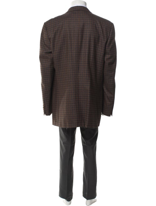 Burberry London Wool Houndstooth Print Overcoat