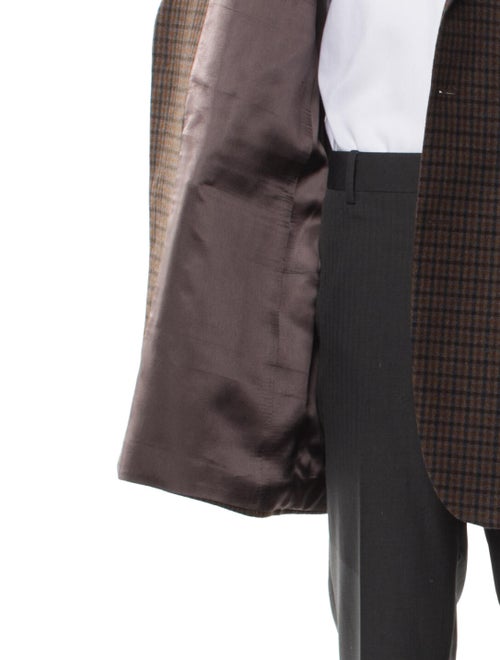 Burberry London Wool Houndstooth Print Overcoat