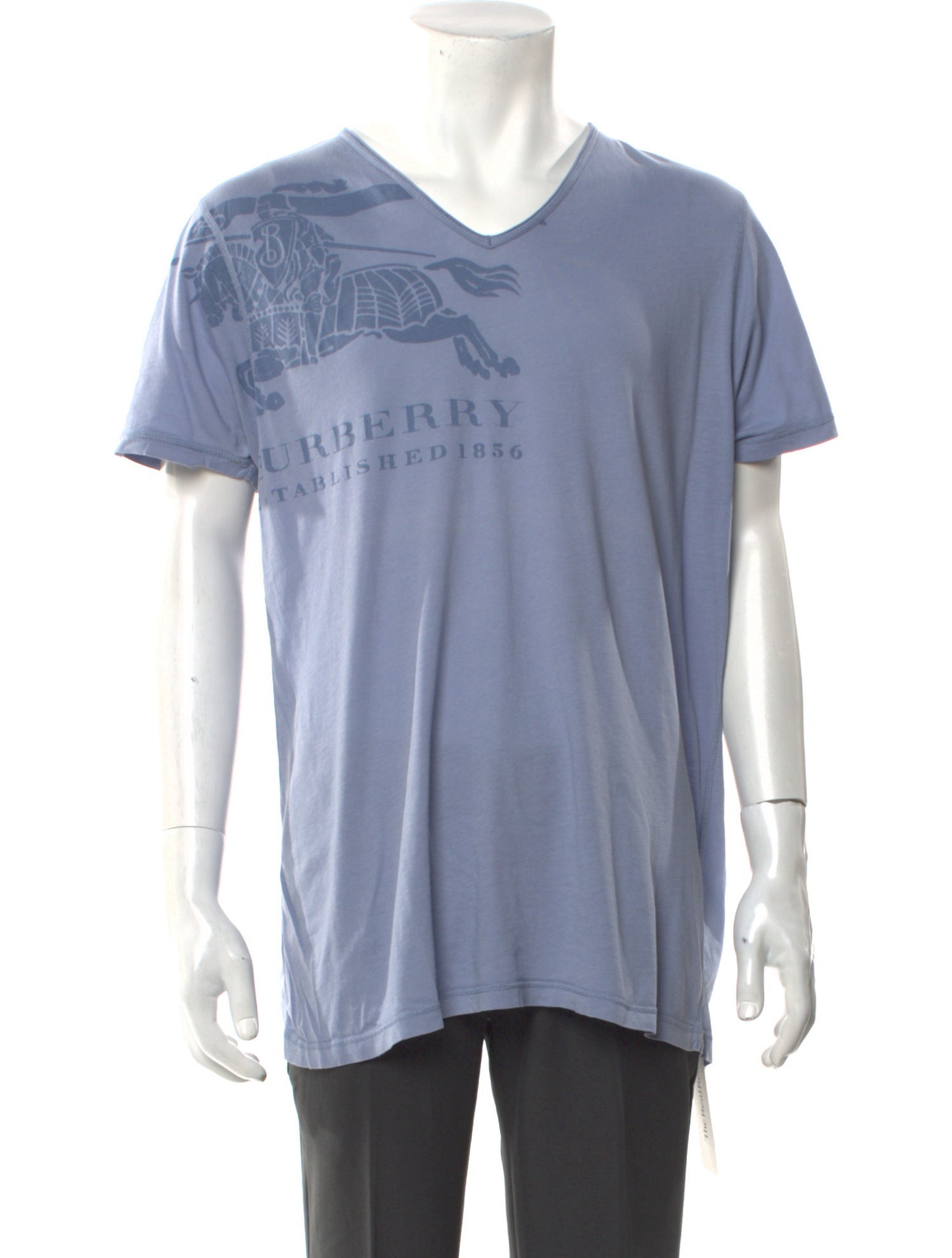 Burberry London Graphic Print V-Neck T-Shirt