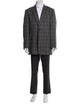 Burberry London Silk Plaid Print Blazer