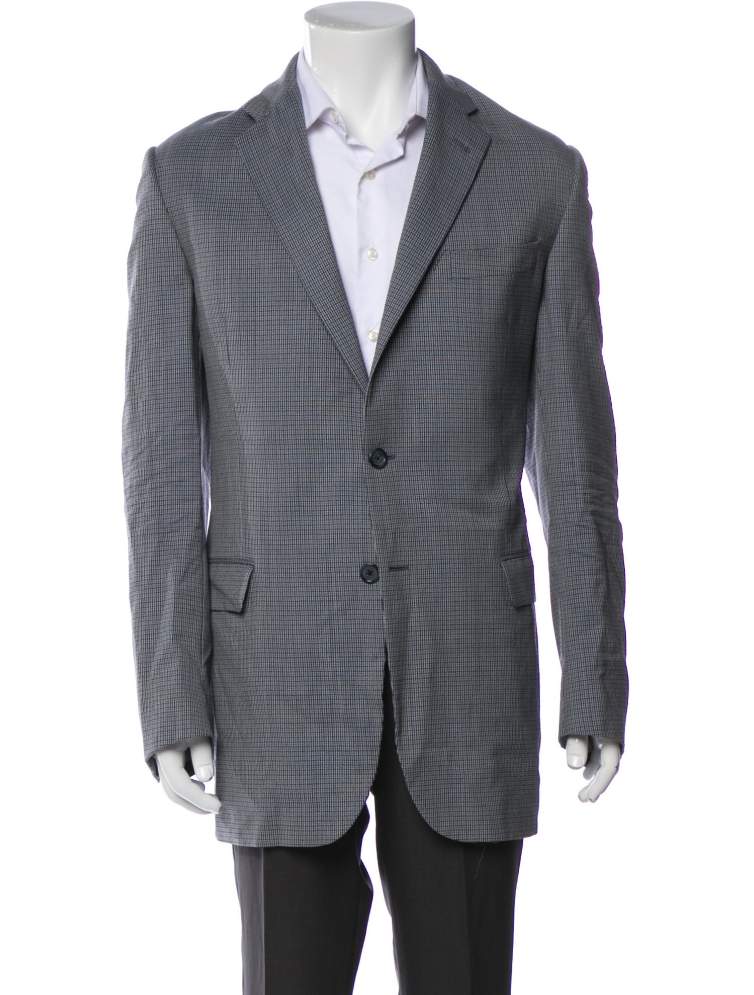 Burberry London Patterned Two Button Blazer