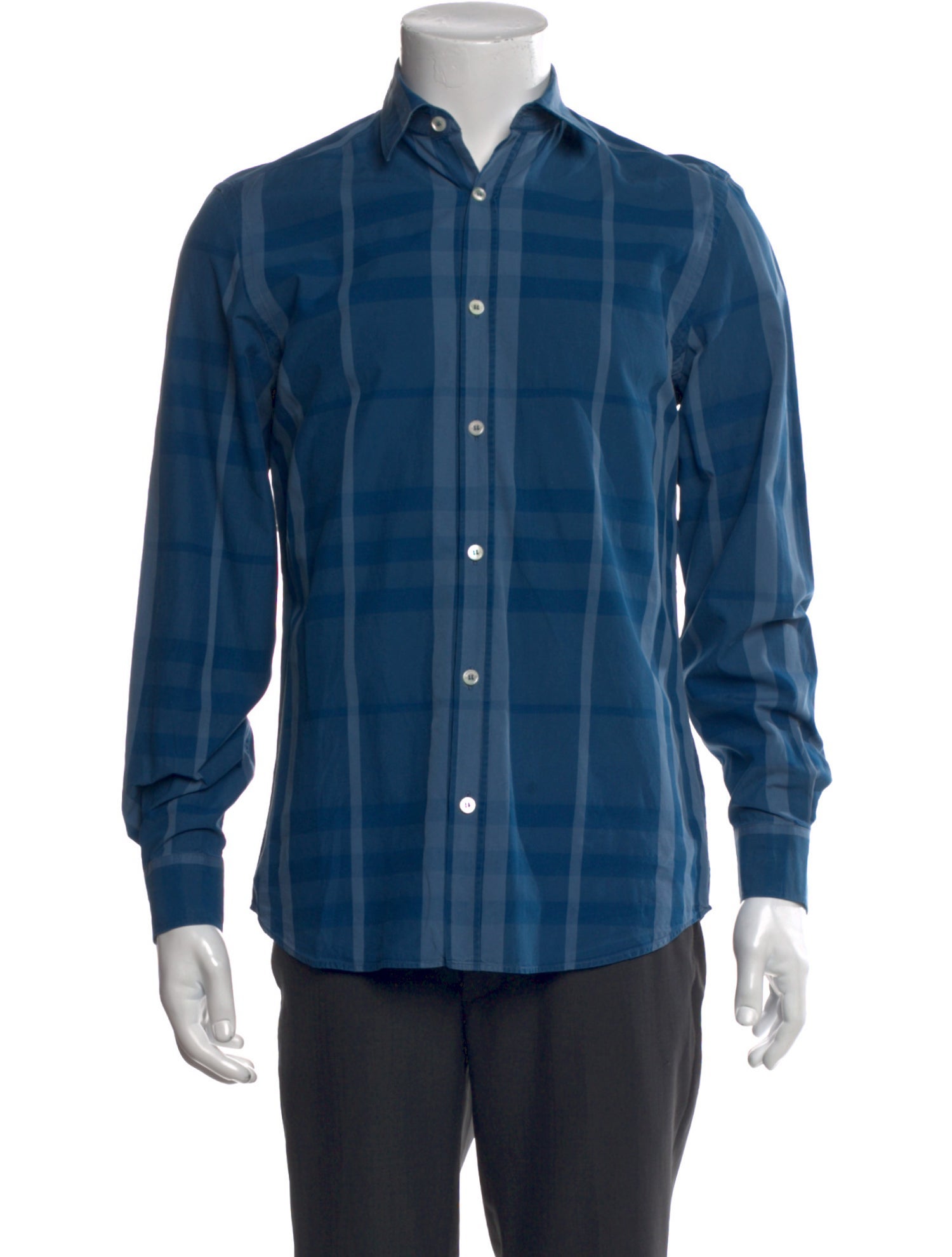 Burberry London Plaid Print Long Sleeve Shirt